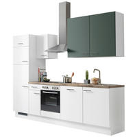 KUHINJSKI BLOK BREZ APARATOV - črna/barve hrasta, Basics, kovina/leseni material (280cm) - Impuls