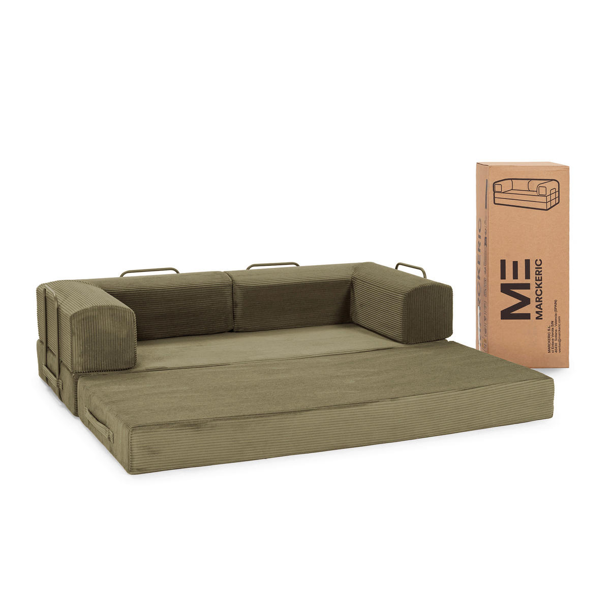 SCHLAFSOFA Cord Grün  - Grün, MODERN, Textil (200/70/90cm) - Livetastic
