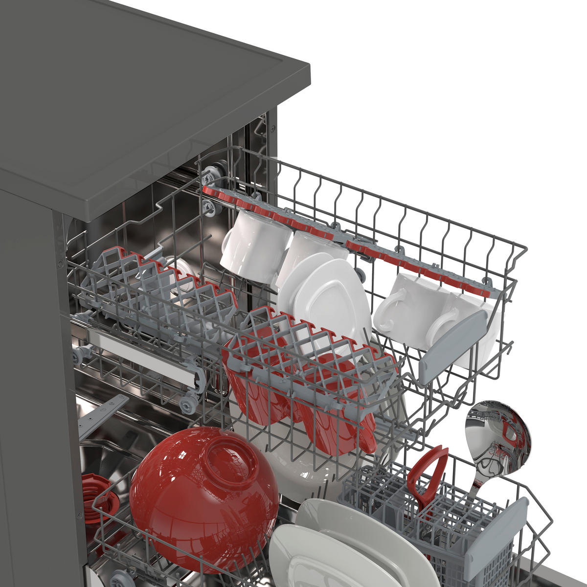GESCHIRRSPÜLER QW-NS1DF47DB-DE  - Schwarz, Trend, Kunststoff (44,8/85/59,8cm)