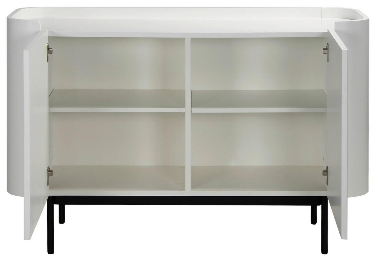 SIDEBOARD  in 120/80/40 cm  - Schwarz/Weiß, Design, Holzwerkstoff/Metall (120/80/40cm) - MID.YOU