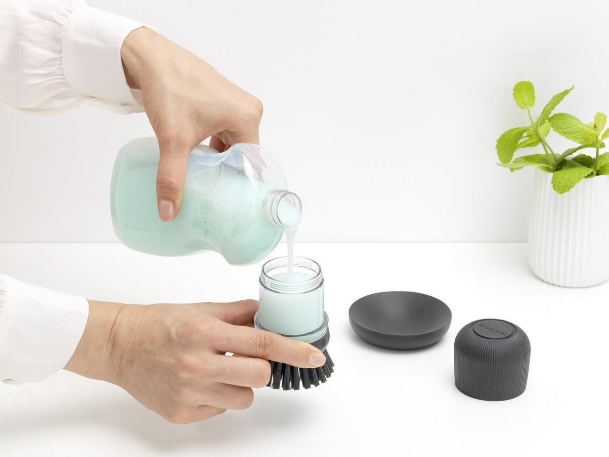 ŠČETKA ZA POMIVANJE - temno siva, Design, umetna masa (8,5/10,5/8,5cm) - Brabantia