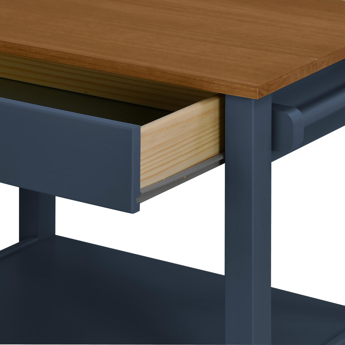 SERVIERWAGEN Pinie massiv Braun, Dunkelgrau  - Dunkelgrau/Zinkfarben, MODERN, Holz/Kunststoff (65/90,6/40cm) - Livetastic