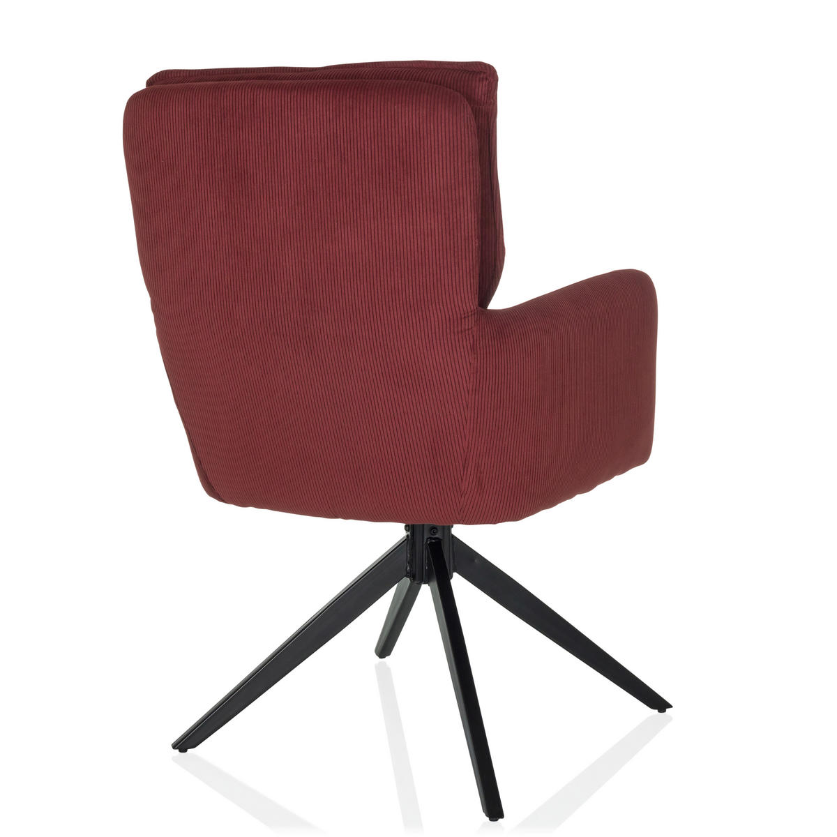 ARMLEHNSTUHL  in Cord  - Rot/Schwarz, MODERN, Textil/Metall (58/94/60cm) - MID.YOU