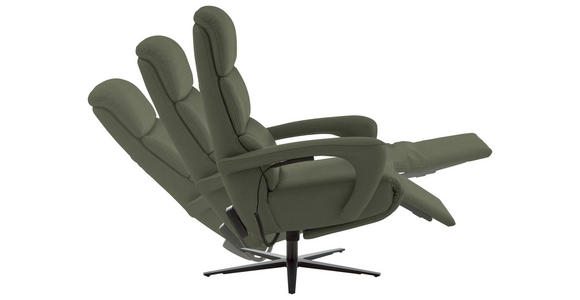 RELAXSESSEL in Leder Dunkelgrün  - Dunkelgrün/Schwarz, Design, Leder/Metall (76/110/86cm) - Dieter Knoll