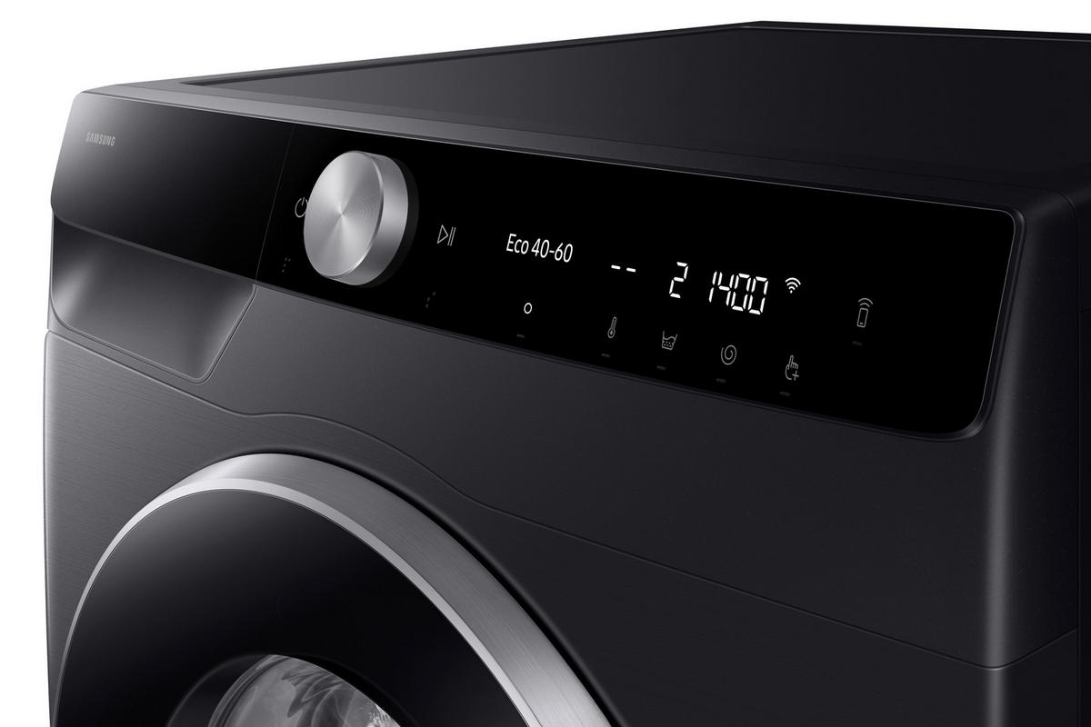 WASCHMASCHINE WW90DG6U25LBU2  - Schwarz, Basics, Glas/Kunststoff (60/85/60cm) - Samsung