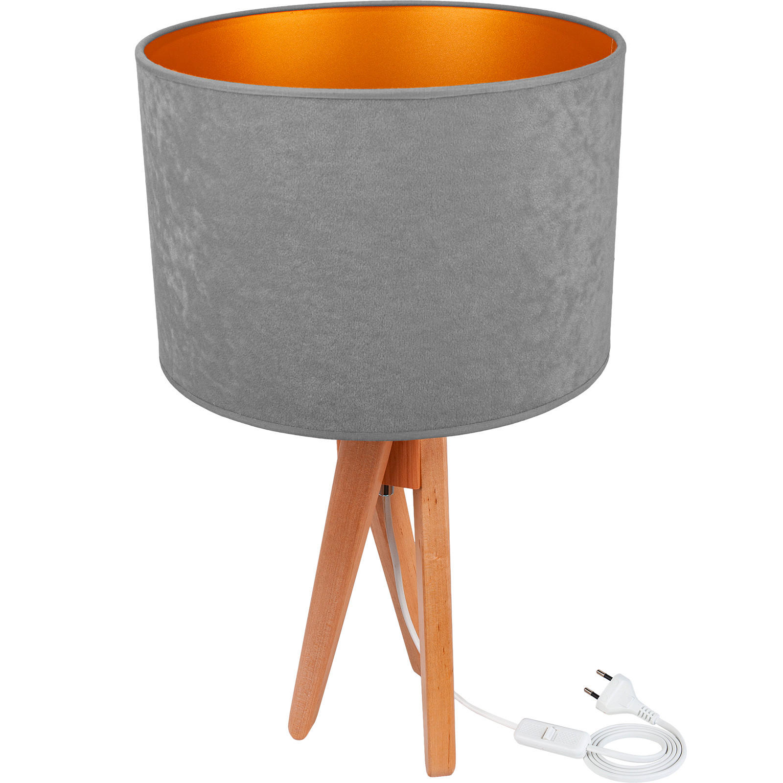KINDERTISCHLEUCHTE 30/55 cm   - Naturfarben/Grau, Natur, Holz (30/55cm)