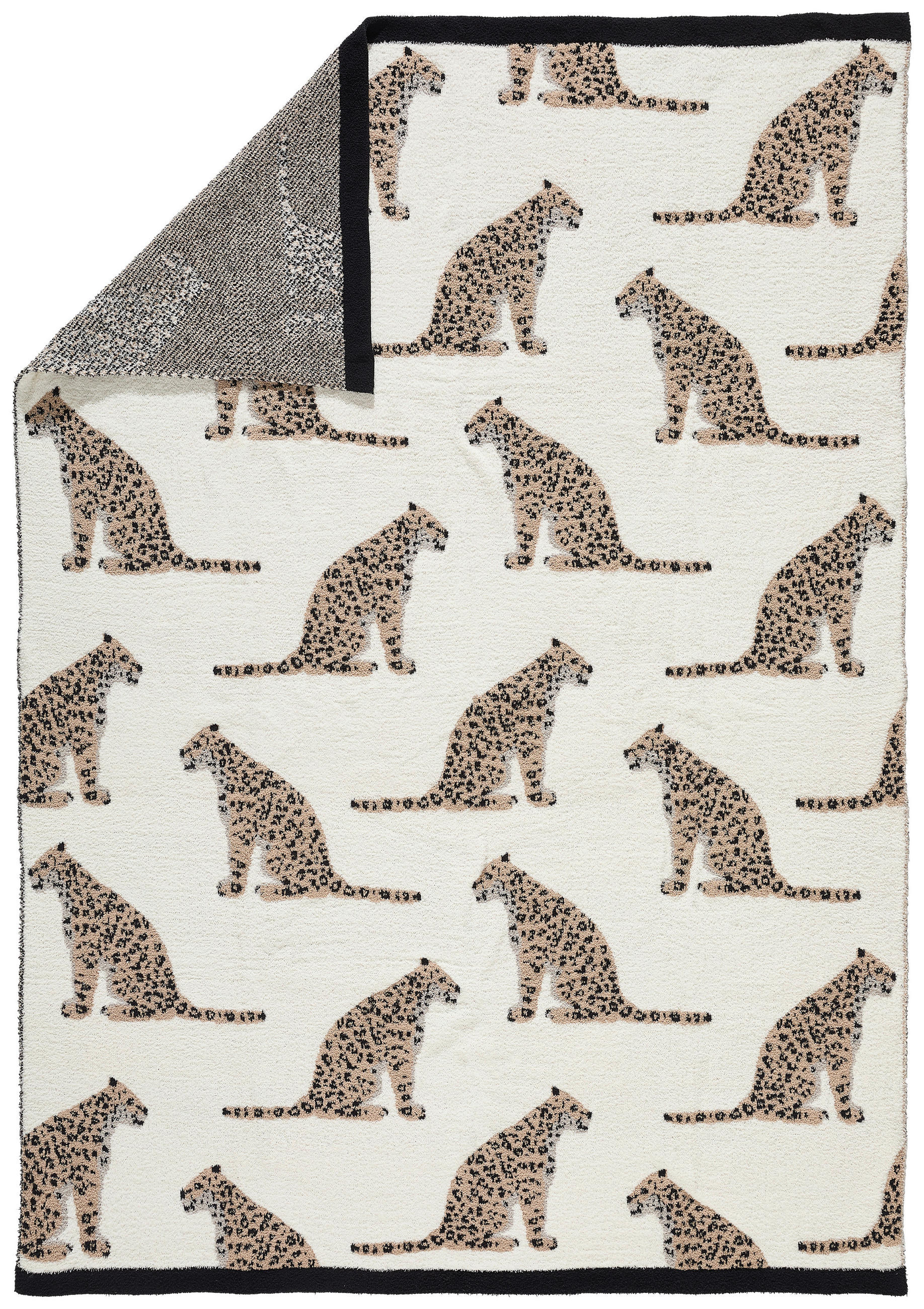 PLAID 130/170 cm  - Creme/Schwarz, Textil (130/170cm) - Novel