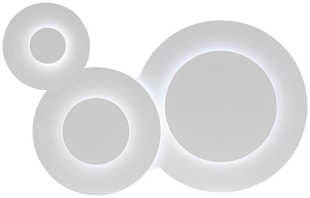 DECKENLEUCHTE    60/45/6 cm  - Weiß, Design, Kunststoff/Metall (60/45/6cm) - Collet's Monde