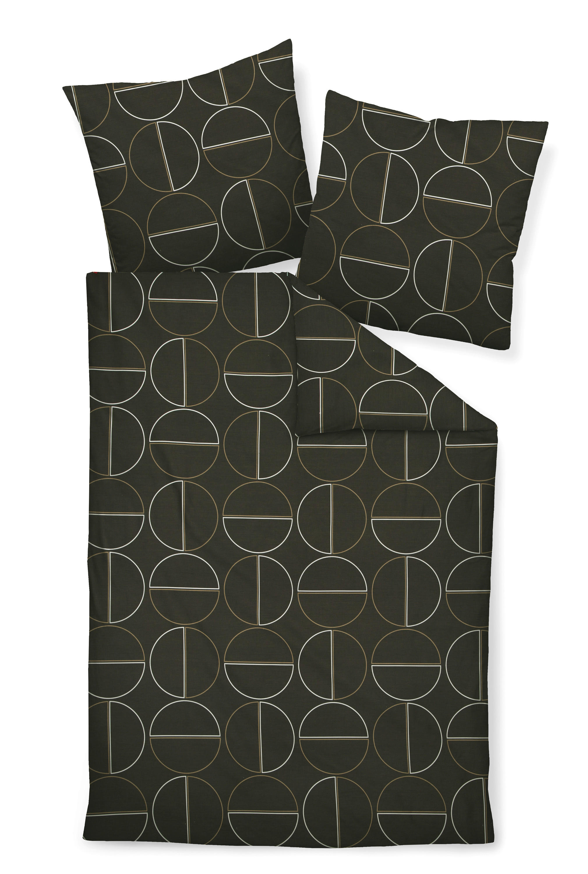BETTWÄSCHE J.D. Makosatin  - Beige/Braun, Design, Textil (135/200cm) - Janine