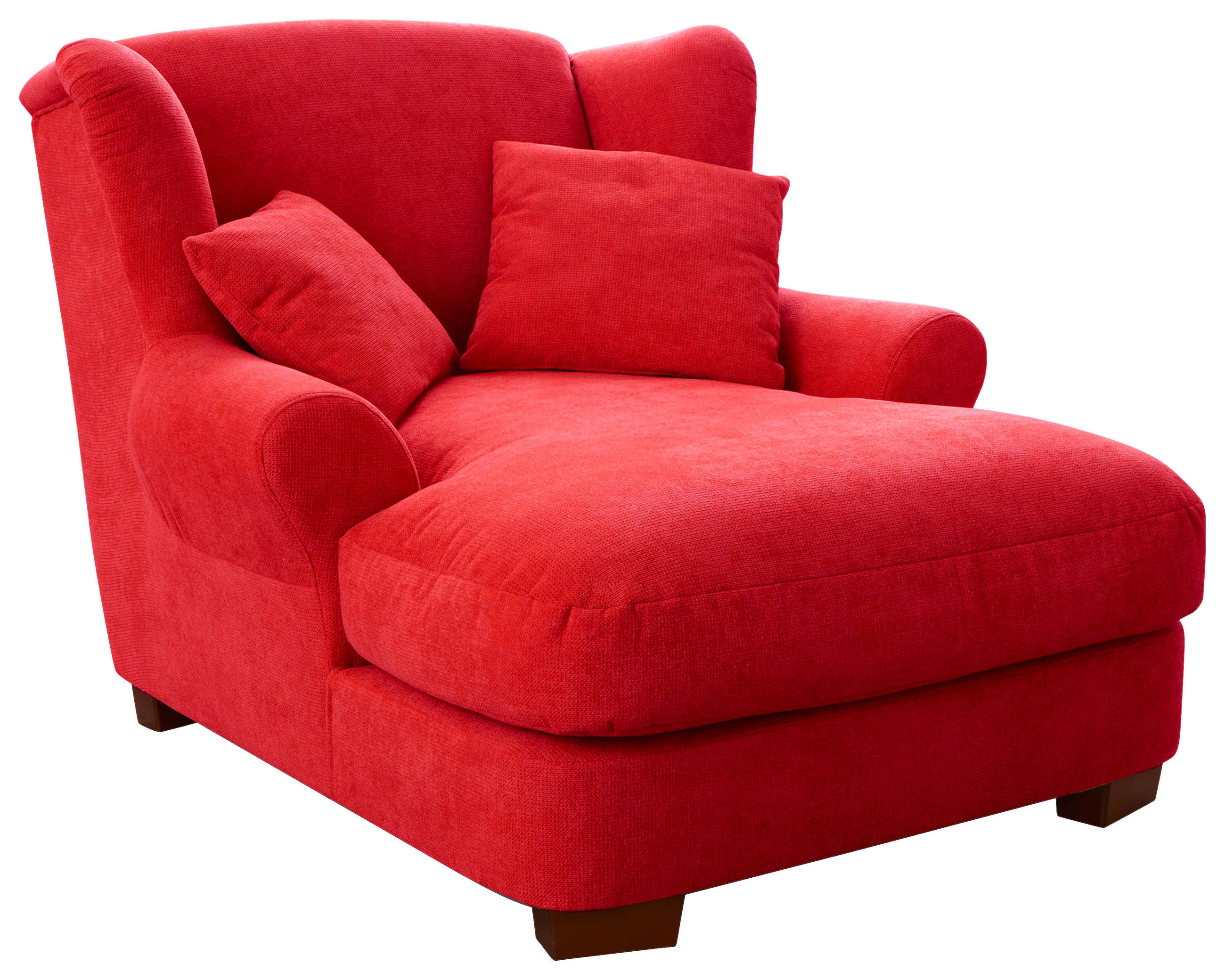 XXL-SESSEL Flachgewebe Rot    - Rot, ROMANTIK / LANDHAUS, Holz/Textil (120/101/142cm) - Cantus