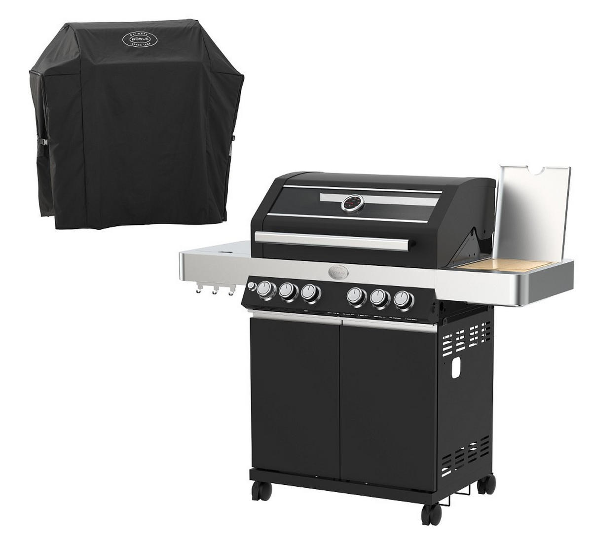 GASGRILL  Schwarz  - Schwarz, Basics, Metall (138/57/118cm) - Rösle