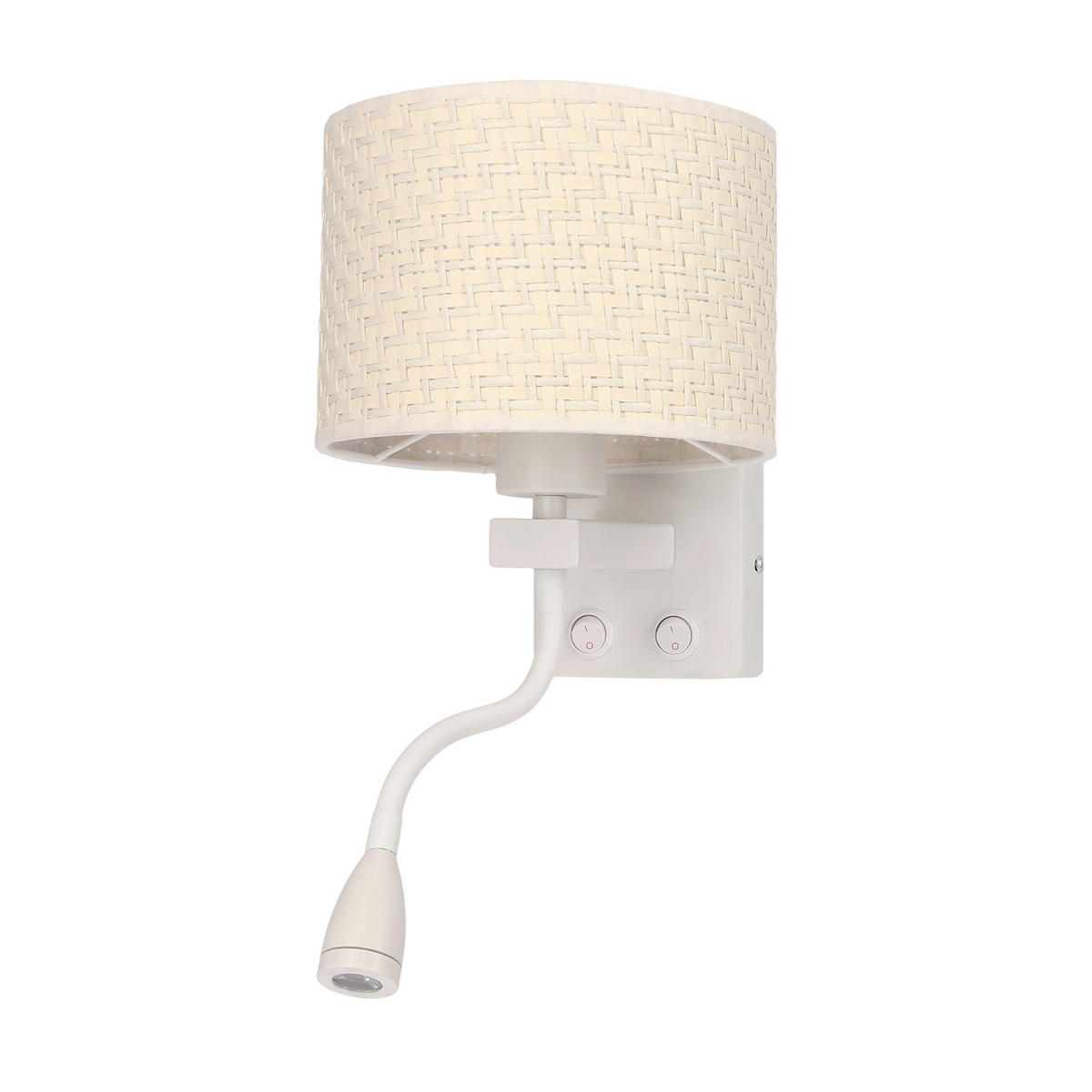 WANDLEUCHTE Polo 18/22/44 cm   - Creme/Weiß, Basics, Kunststoff/Metall (18/22/44cm)