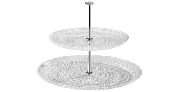 ETAGERE - Transparent/Silberfarben, Basics, Glas/Metall - Novel