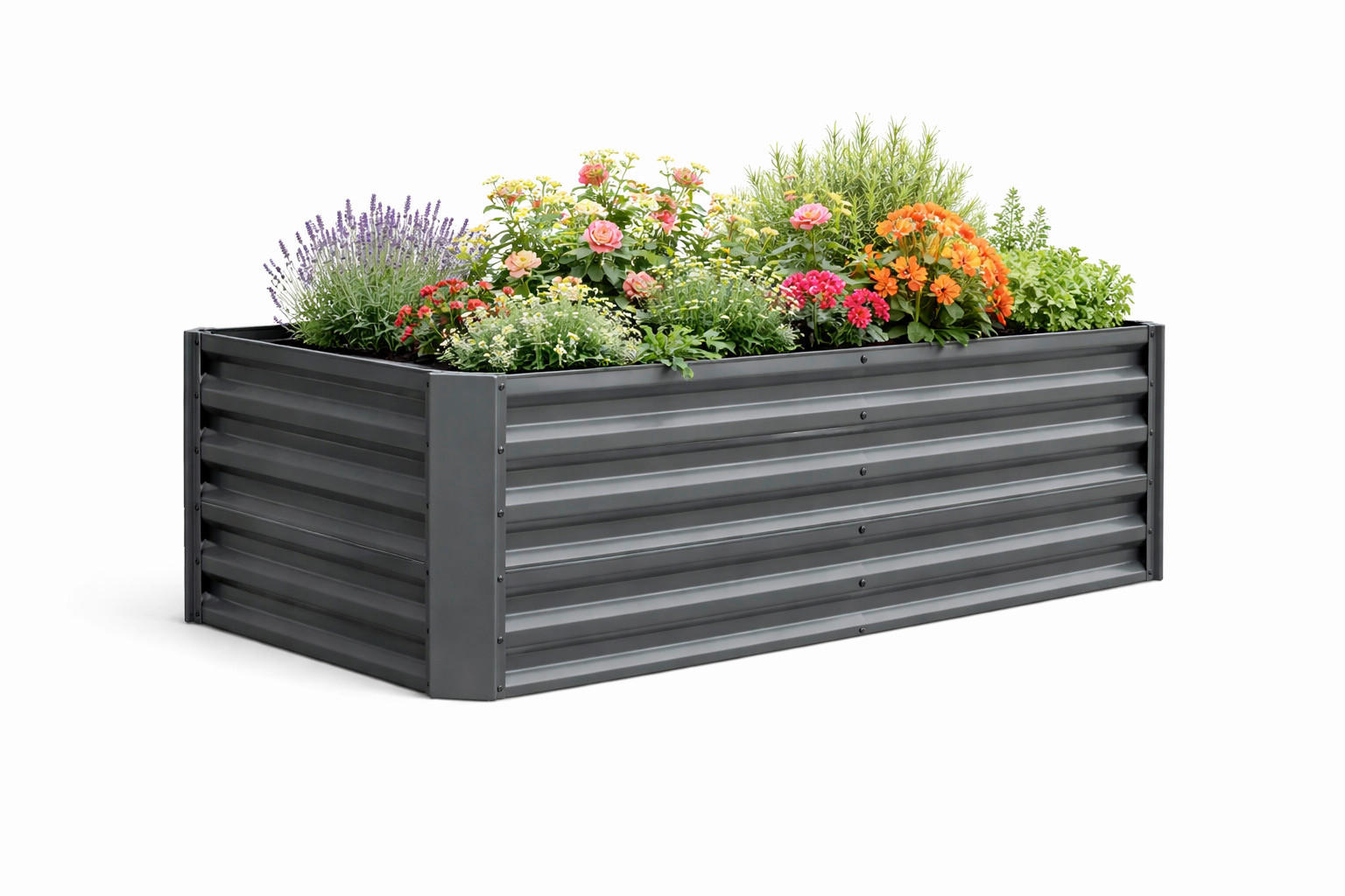 HOCHBEET - Schwarz, Modern, Metall (180/57/90cm)