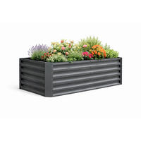 HOCHBEET - Schwarz, Modern, Metall (180/57/90cm)