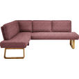 ECKBANK 174/240 cm  in Rosa, Eichefarben  - Eichefarben/Rosa, Design, Holz/Textil (174/240cm) - Dieter Knoll