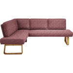 ECKBANK 174/240 cm  in Rosa, Eichefarben  - Eichefarben/Rosa, Design, Holz/Textil (174/240cm) - Dieter Knoll