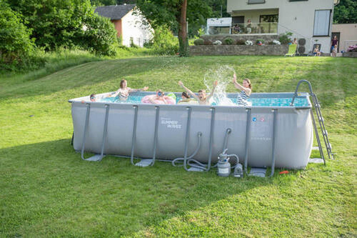 POOL-SET PGP41809522-AN 274/132/549 cm  - Anthrazit, KONVENTIONELL, Kunststoff/Metall (274/132/549cm)