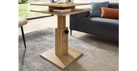 COUCHTISCH 65/65/53-77 cm quadratisch Eiche Artisan - Eiche Artisan, KONVENTIONELL, Holzwerkstoff (65/65/53-77cm) - Carryhome