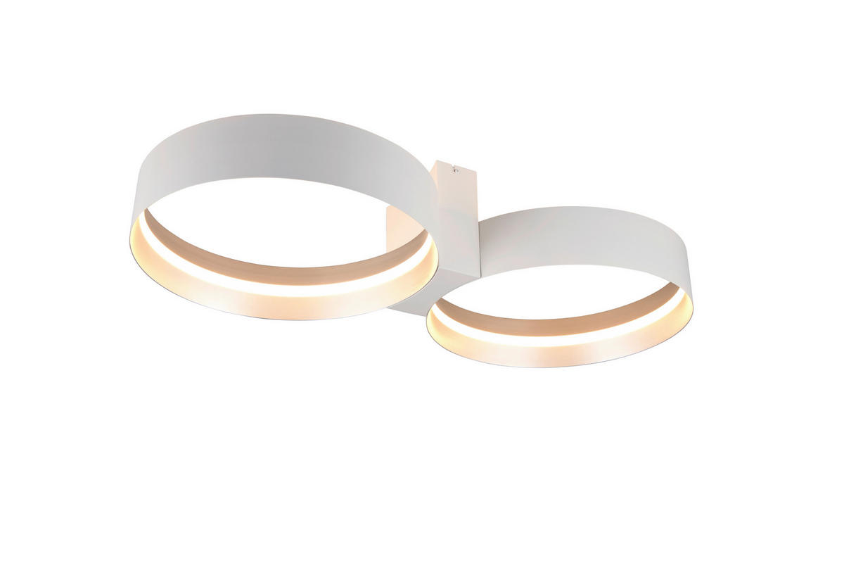 LED-DECKENLEUCHTE 94/45/19 cm   - Silberfarben/Weiß, Design, Metall (94/45/19cm) - Musterring