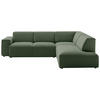 ECKSOFA Hellgrün Cord  - Schwarz/Hellgrün, Design, Kunststoff/Textil (270/210cm) - Pure Home Lifestyle