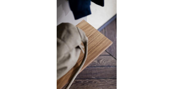 GARDEROBE 4-teilig in 281/201/35 cm - Nussbaumfarben/Grau, Design, Glas/Holz (281/201/35cm) - Moderano