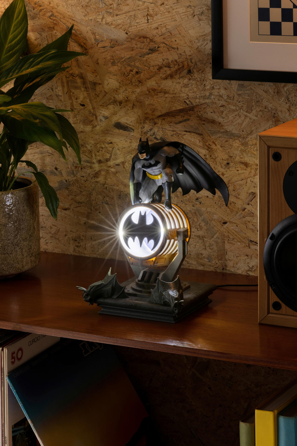 LED-DEKOLEUCHTE Batman 23.5/18.4/28 cm   - Schwarz/Weiß, Basics, Kunststoff (23.5/18.4/28cm) - DC