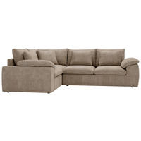 ECKSOFA Chenille Beige  - Beige/Schwarz, Design, Kunststoff/Textil (216/289cm) - Livetastic