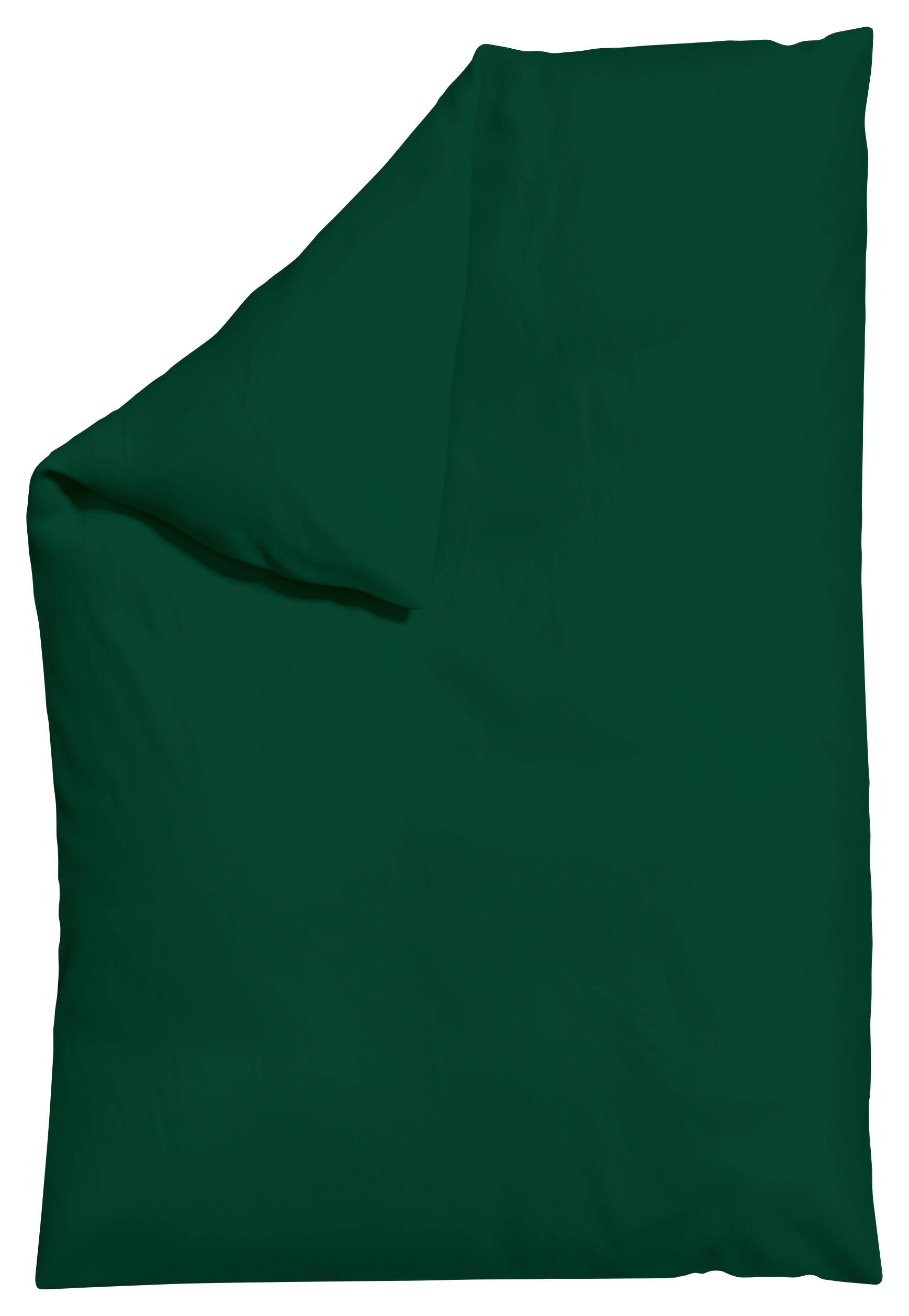 Schlafgut Bettdeckenbezug Woven Satin Dunkelgrün 135-140x200 cm