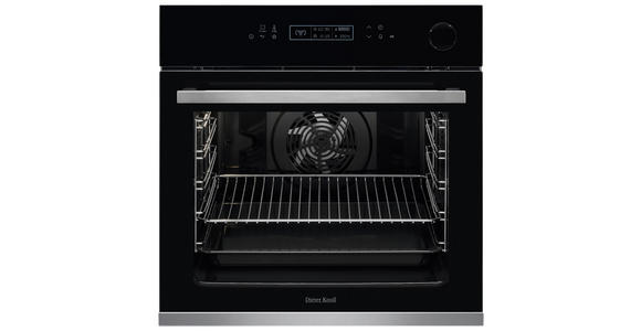 EINBAUBACKOFEN DKS38024XK  - Edelstahlfarben/Schwarz, Basics, Glas/Metall (59,4/59,4/56,8cm) - Dieter Knoll