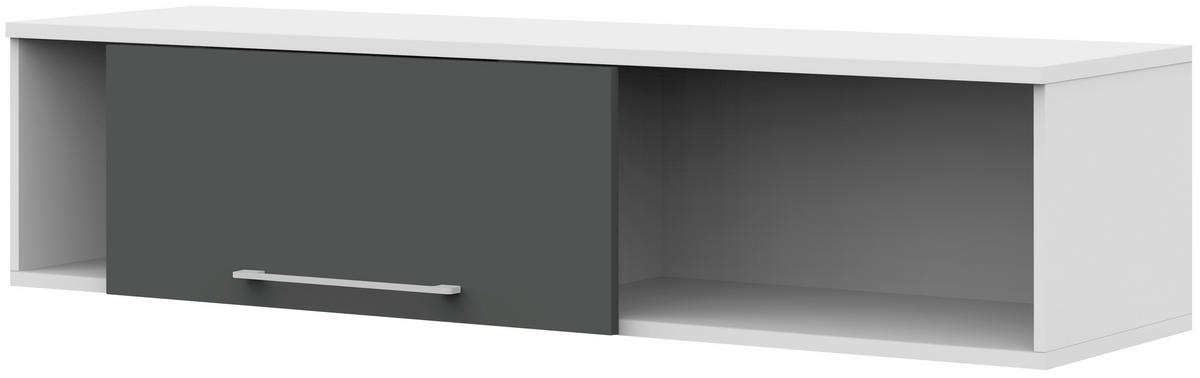 HÄNGEELEMENT Anthrazit, Weiß  - Anthrazit/Weiß, Design, Holzwerkstoff/Metall (163,8/36/43,4cm) - Moderano