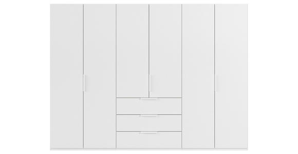 DREHTÜRENSCHRANK 301/235/61 cm,  in Weiß, 6-türig  - Weiß, Basics, Holzwerkstoff/Metall (301/235/61cm) - Novel