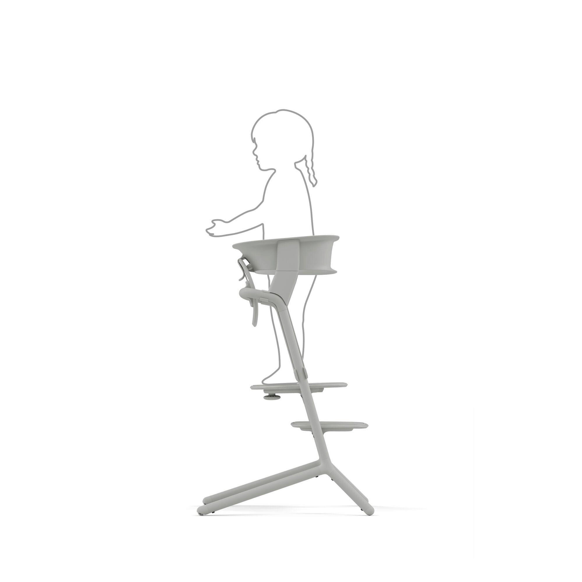Dodatek za LEMO stolček  Lemo Learning Tower Set    45,7/35,2/46 cm       siva  - siva, Basics, umetna masa (45,7/35,2/46cm) - Cybex