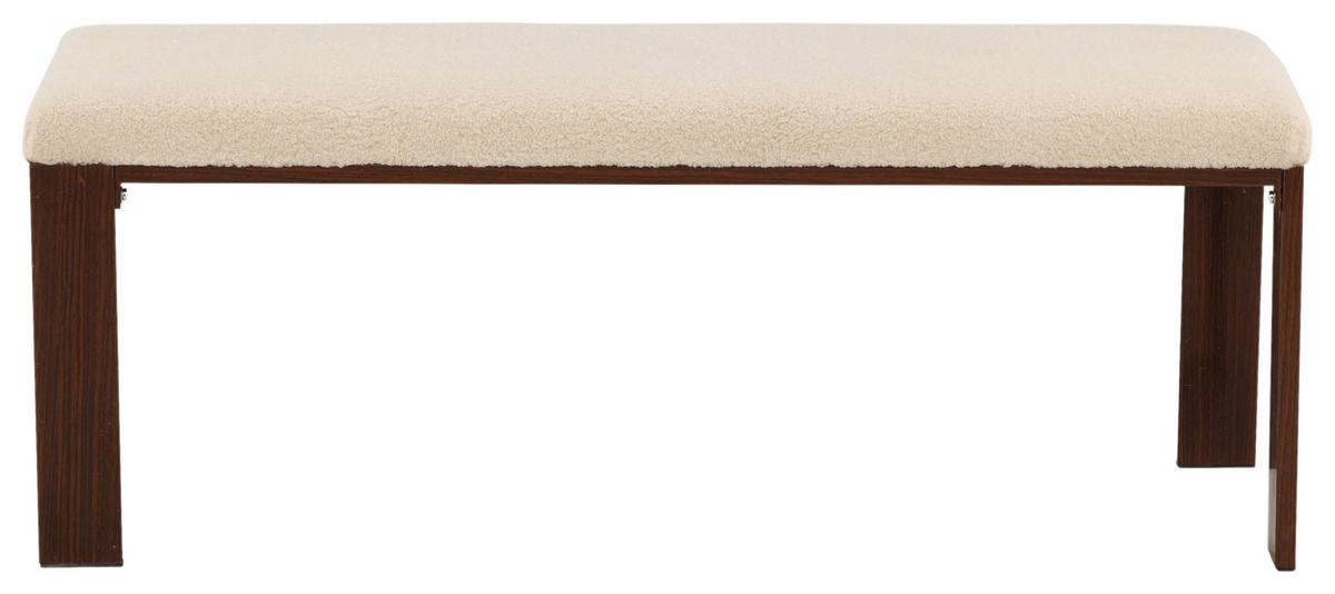 SITZBANK  in 120/50/40 cm  - Walnussfarben/Weiß, Design, Textil/Metall (120/50/40cm) - Livetastic