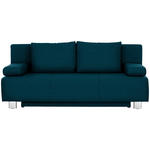 SCHLAFSOFA  in Webstoff Petrol  - Chromfarben/Petrol, Design, Textil/Metall (197/88/89cm) - Xora