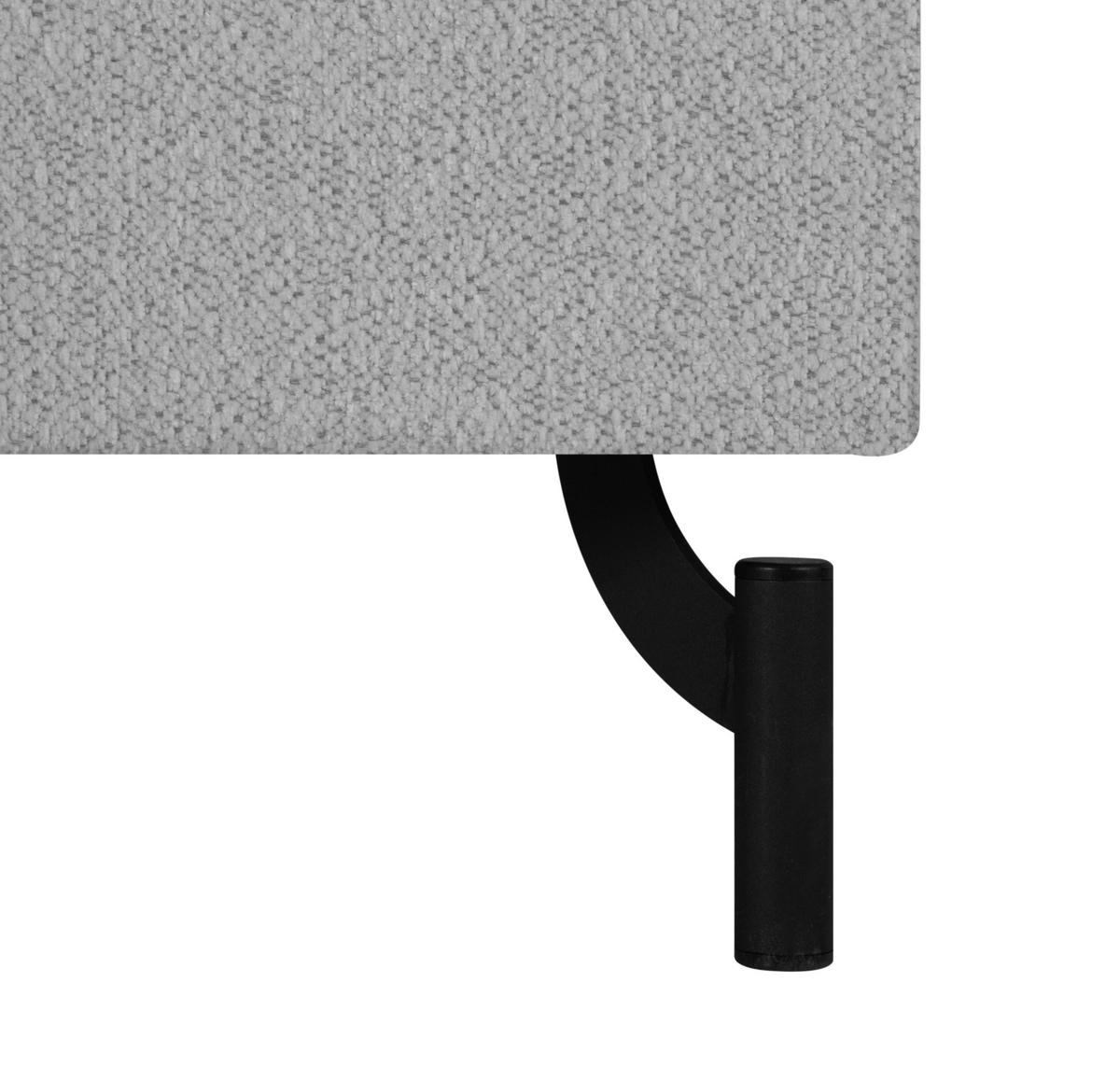 BOXSPRING-ÁGY 140/200 cm  szürke  - fekete/szürke, Modern, textil (140/200cm) - MID.YOU