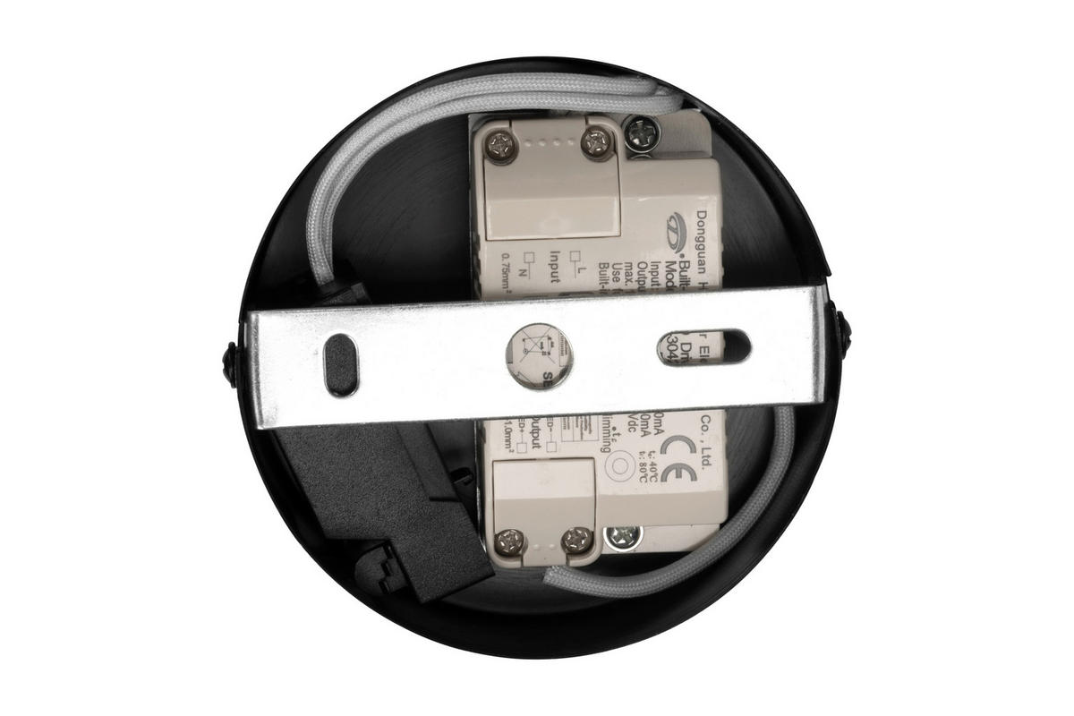 LED-WANDLEUCHTE 12/11 cm   - Schwarz, Design, Kunststoff/Metall (12/11cm) - Novel