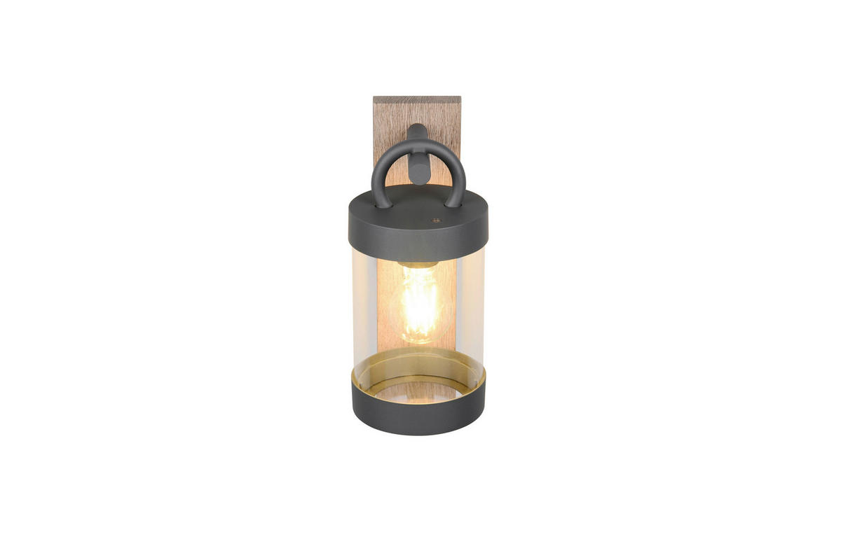AUSSENWANDLEUCHTE 33/12,5/18,6 cm  - Klar/Anthrazit, Design, Kunststoff/Metall (33/12,5/18,6cm) - Trio Leuchten