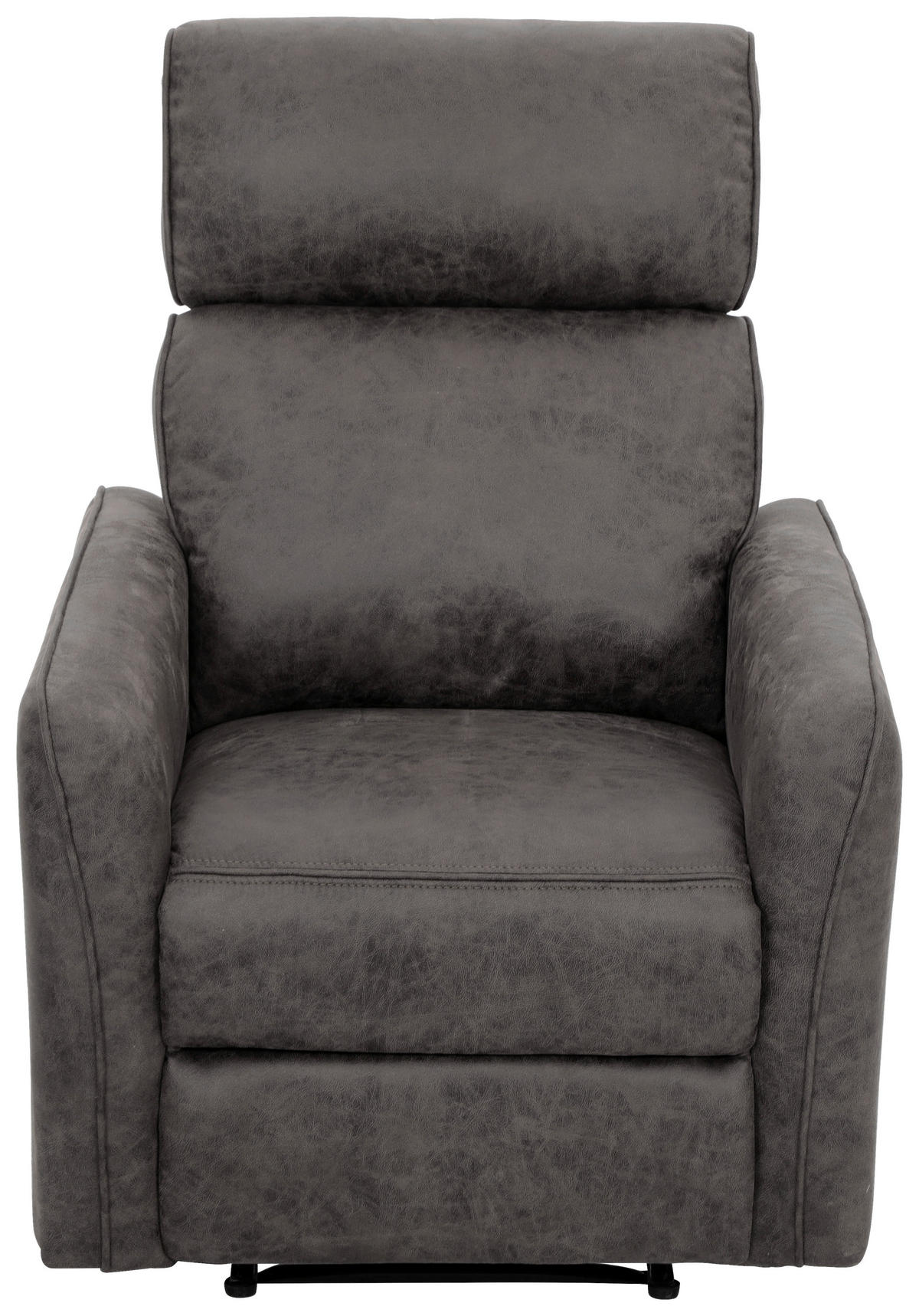 RELAXSESSEL Mikrofaser    - Schwarz/Grau, Design, Holz/Kunststoff (80/105/93cm) - Livetastic