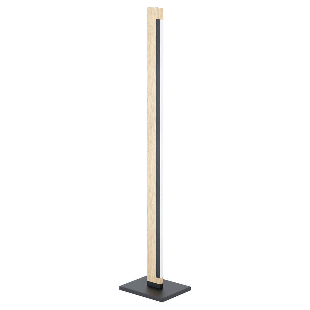 LED-STEHLEUCHTE 10/126 cm    - Eichefarben/Schwarz, Basics, Holz/Kunststoff (10/126cm) - Eglo