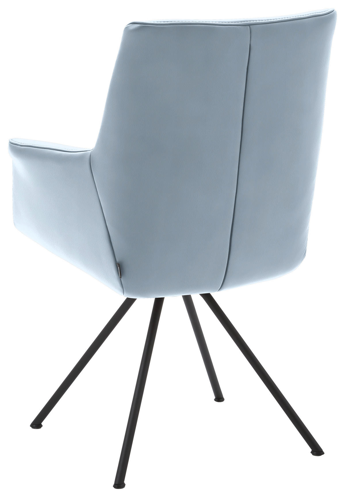 ARMLEHNSTUHL  in Stahl Echtleder pigmentiert  - Schwarz/Grau, Design, Leder/Metall (60/90/61cm) - Dieter Knoll