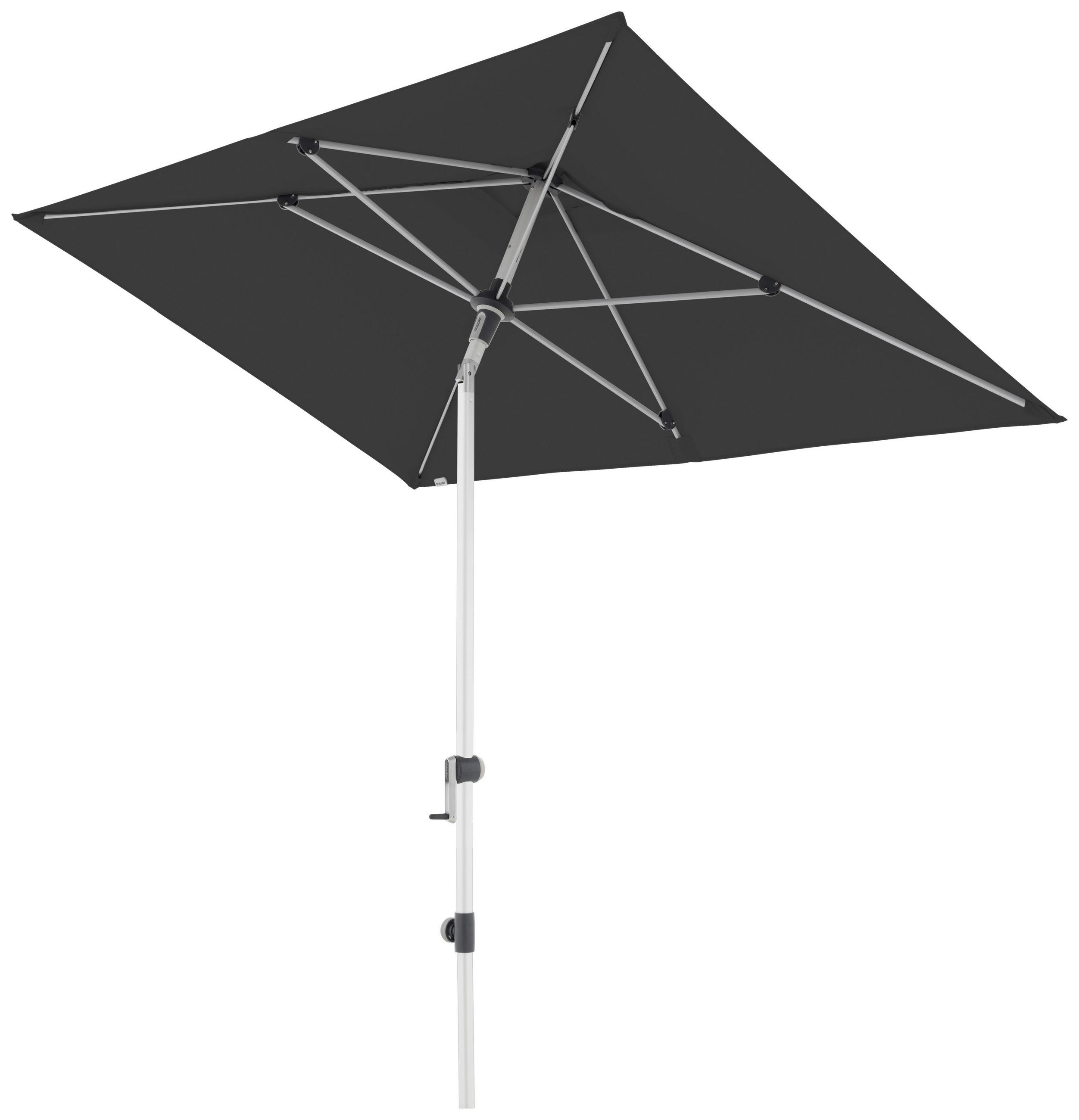 SONNENSCHIRM 220x140 cm Schwarz  - Silberfarben/Schwarz, Design, Textil/Metall (220/140cm) - Doppler