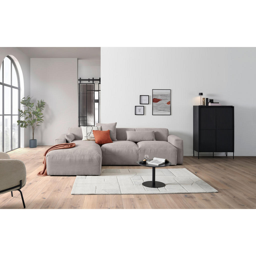 Thumbnail - Livetastic Ecksofa, Taupe, Textil, Füllung: Schaumstoff, Ottomane links, L-Form, 303x196 cm, Made in EU, Rücken echt, Wo...