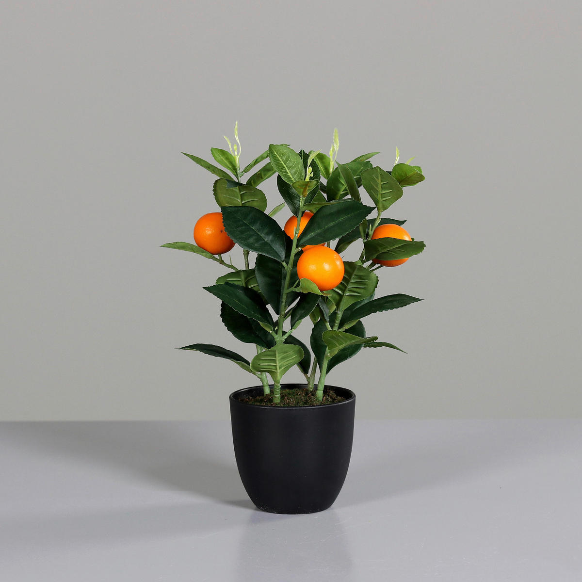 KUNSTPFLANZE Orange 33 cm  - Schwarz/Grün, Basics, Kunststoff (33cm)
