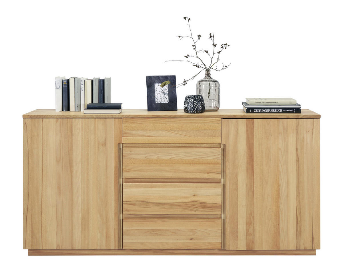 ŠIROKÁ KOMODA, jadrový buk, farba buka, 180/89,2/41 cm - farba buka, Trend, drevo/kompozitné drevo (180/89,2/41cm) - Linea Natura