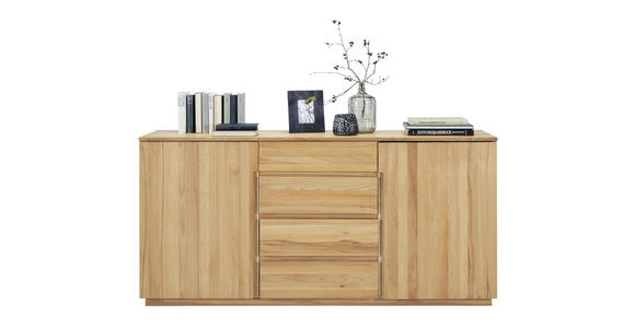 SIDEBOARD Kernbuche teilmassiv Buchefarben - Buchefarben, Trend, Holz/Holzwerkstoff (180/89,2/41cm) - Linea Natura