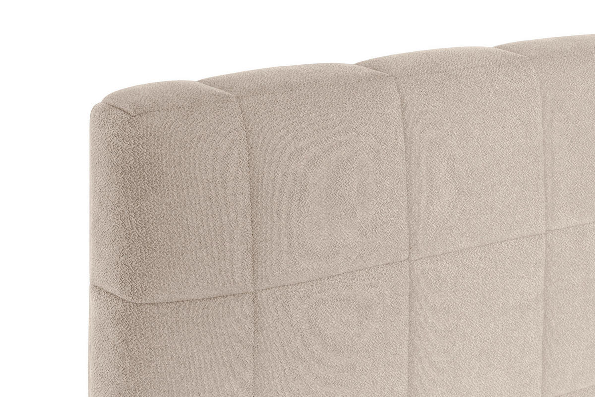 BOXSPRINGBETT 90/200 cm,  in Beige  - Beige/Schwarz, Design, Kunststoff/Textil (90/200cm) - Welnova