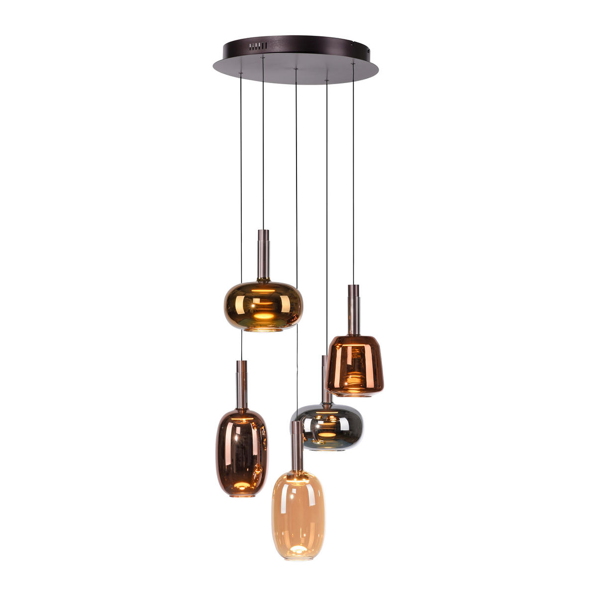 VISIACE LED SVIETIDLO - tmavý dub, Design, kov/plast (55/55/200cm)