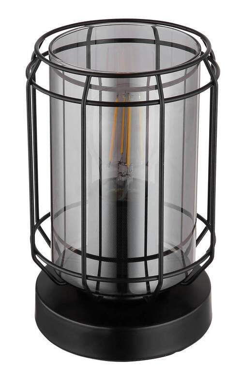 BORDSLAMPA 13,1/20 cm   - klar/svart, Klassisk, metall/glas (13,1/20cm) - Globo