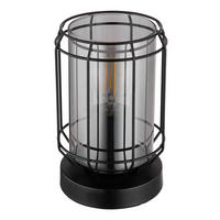 BORDSLAMPA 13,1/20 cm   - klar/svart, Klassisk, metall/glas (13,1/20cm) - Globo